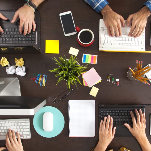 Business People Working on an Office Desk